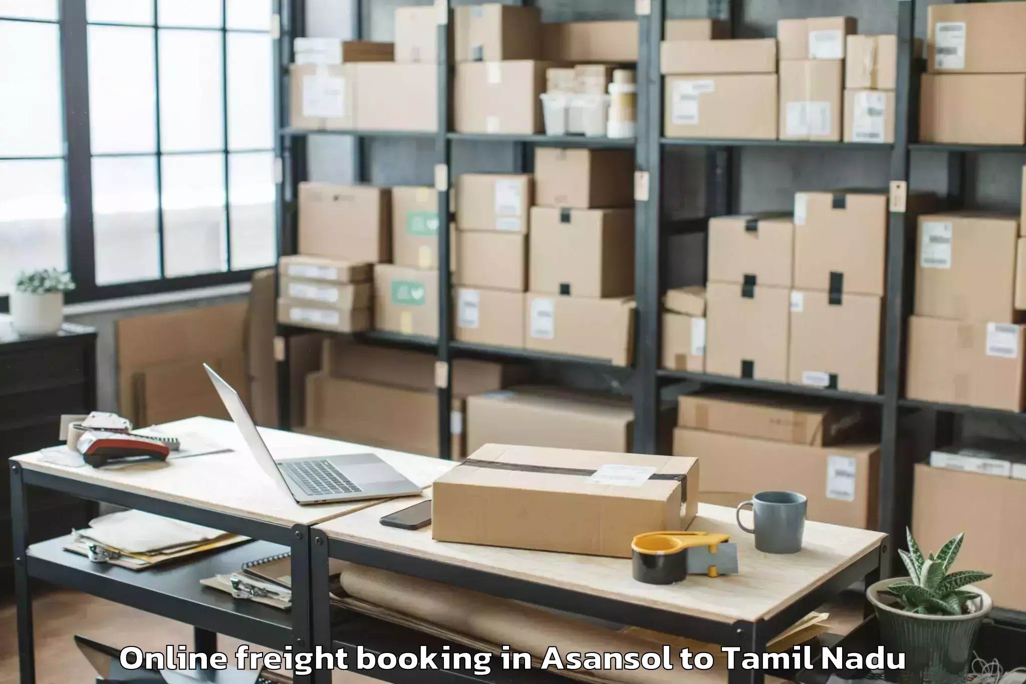 Top Asansol to Vadamadurai Online Freight Booking Available